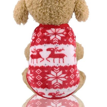 Christmas Dog Clothes – Warm Elk/Santa Hoodie